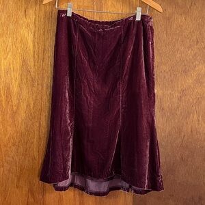 Apostrophe Velvet Burgundy Skirt
